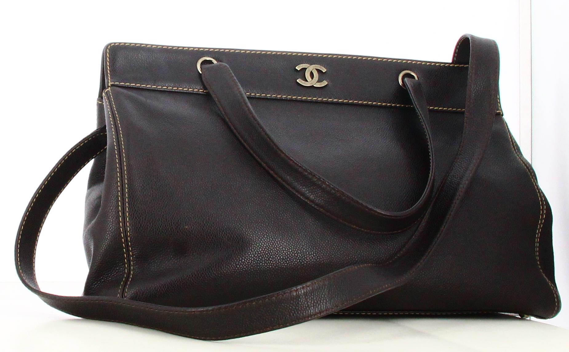2000 Chanel Dark Brown Executive Handbag