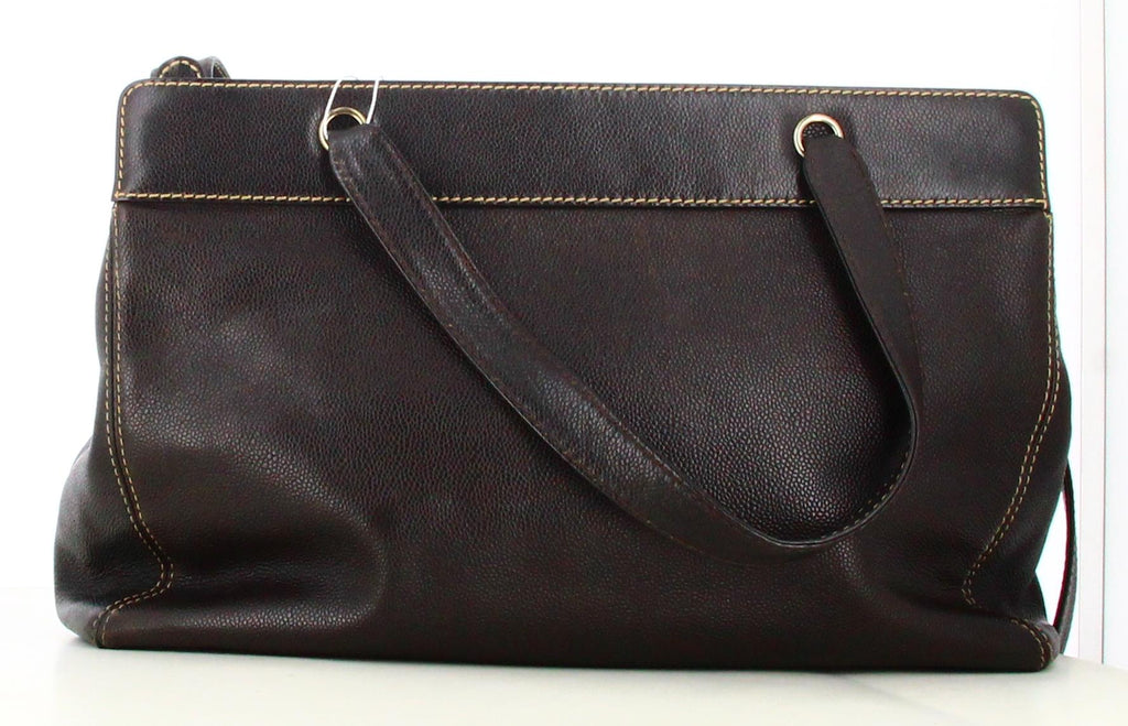 2000 Chanel Dark Brown Executive Handbag