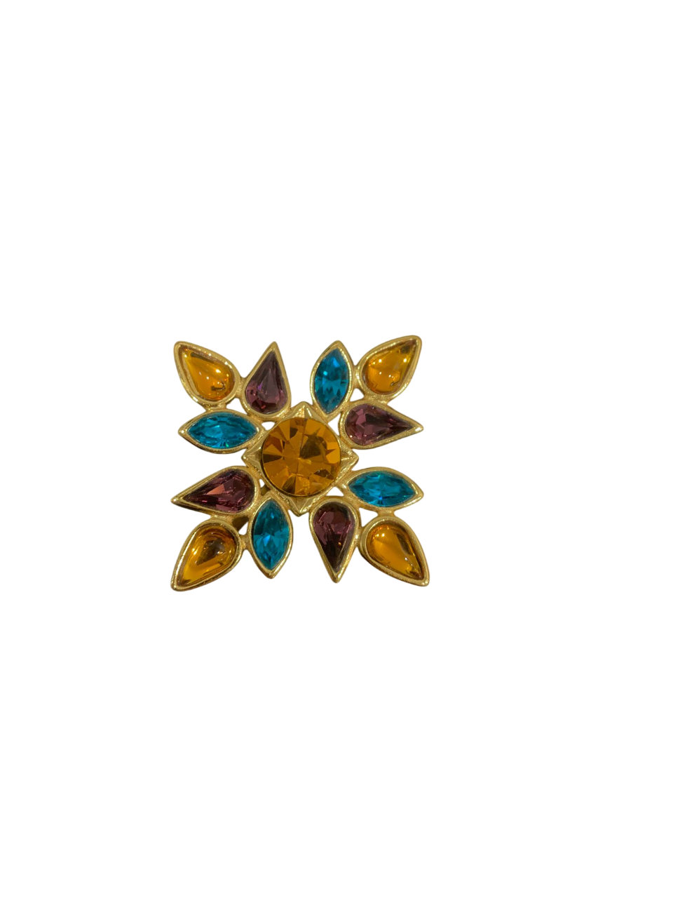 YSL Brooch with Gemstones