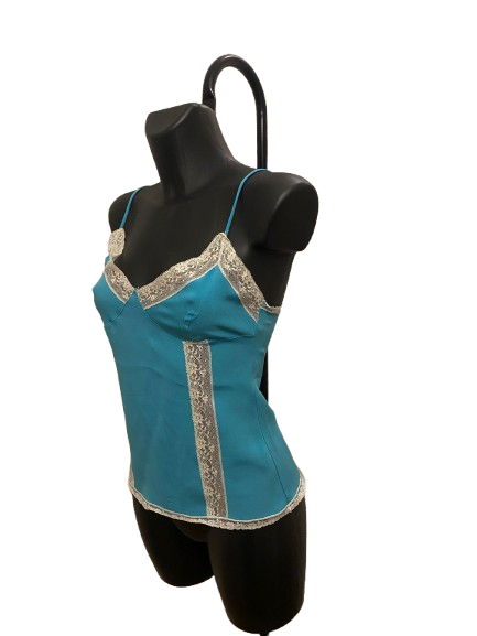 Dolce&Gabbana Blue and White Lace Top