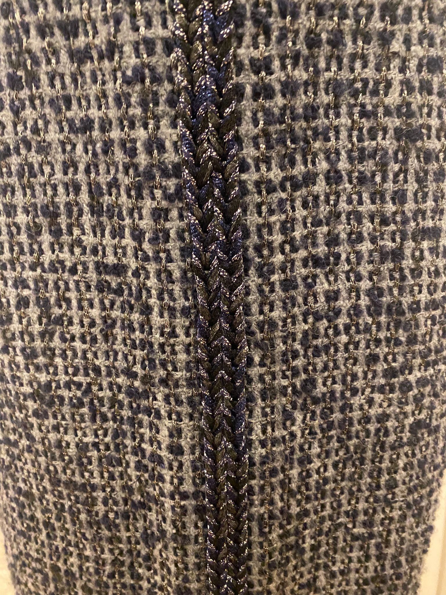 Chanel Blue Tweed dress Opulence Vintage Chanel Blue Tweed dress Opulence Vintage