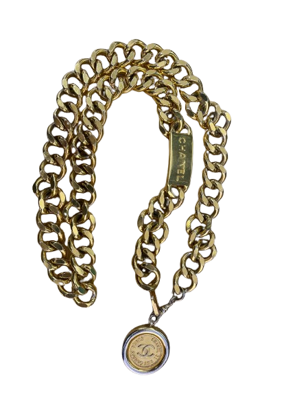 Chanel Vintage Medallion Coin Chain Belt