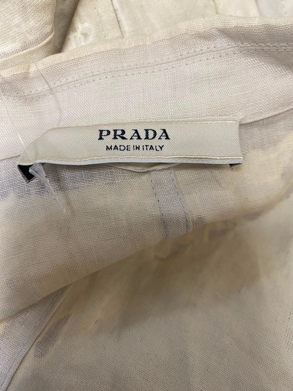 Prada Vintage Abstract Print 100% Linen Blazer – Made in Italy (IT 46)