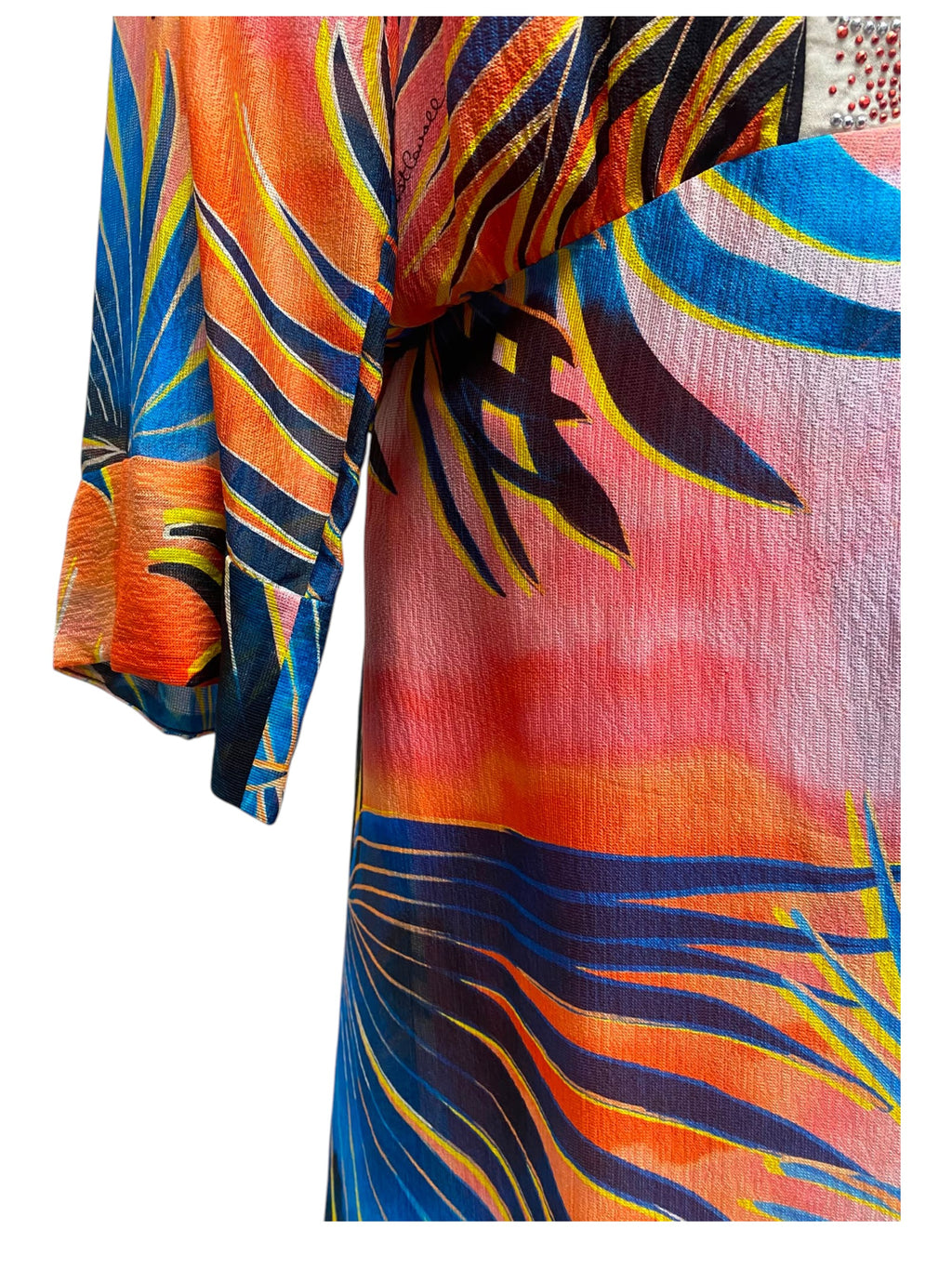 Just Cavalli Multicolor Caftan with Strass