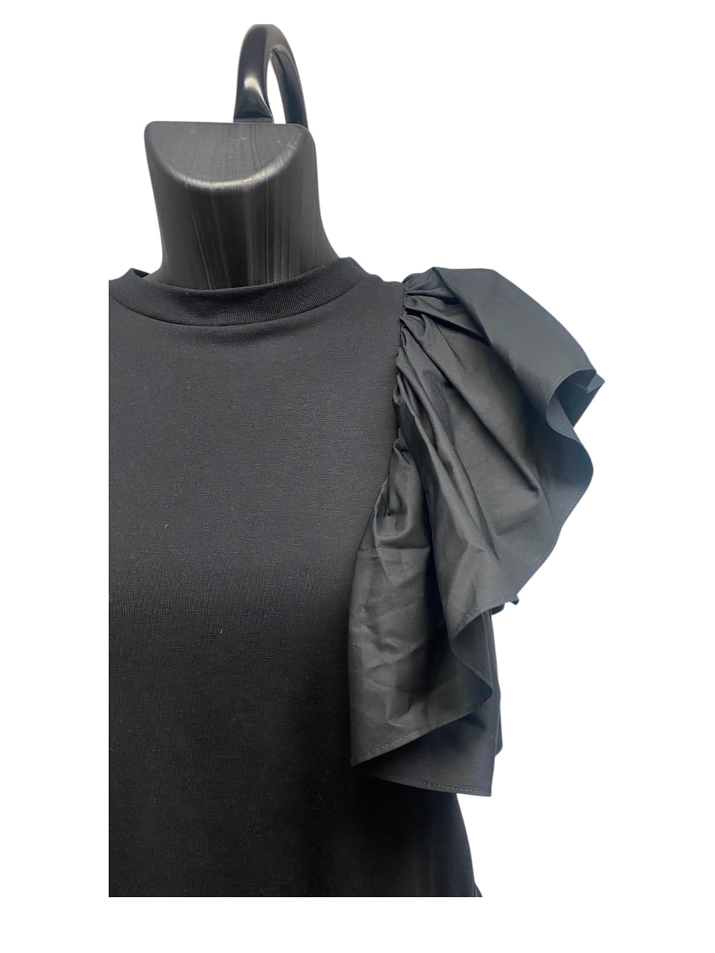 Alexander McQueen Black Ruffled Mini Dress