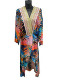 Just Cavalli Multicolor Caftan with Strass