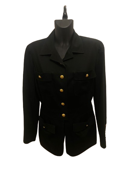 Chanel Black Saharienne with Golden CC Buttons