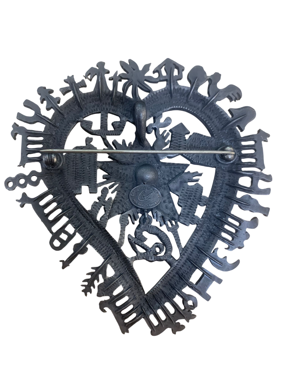 Christian Lacroix Dark Brooche with Crystal