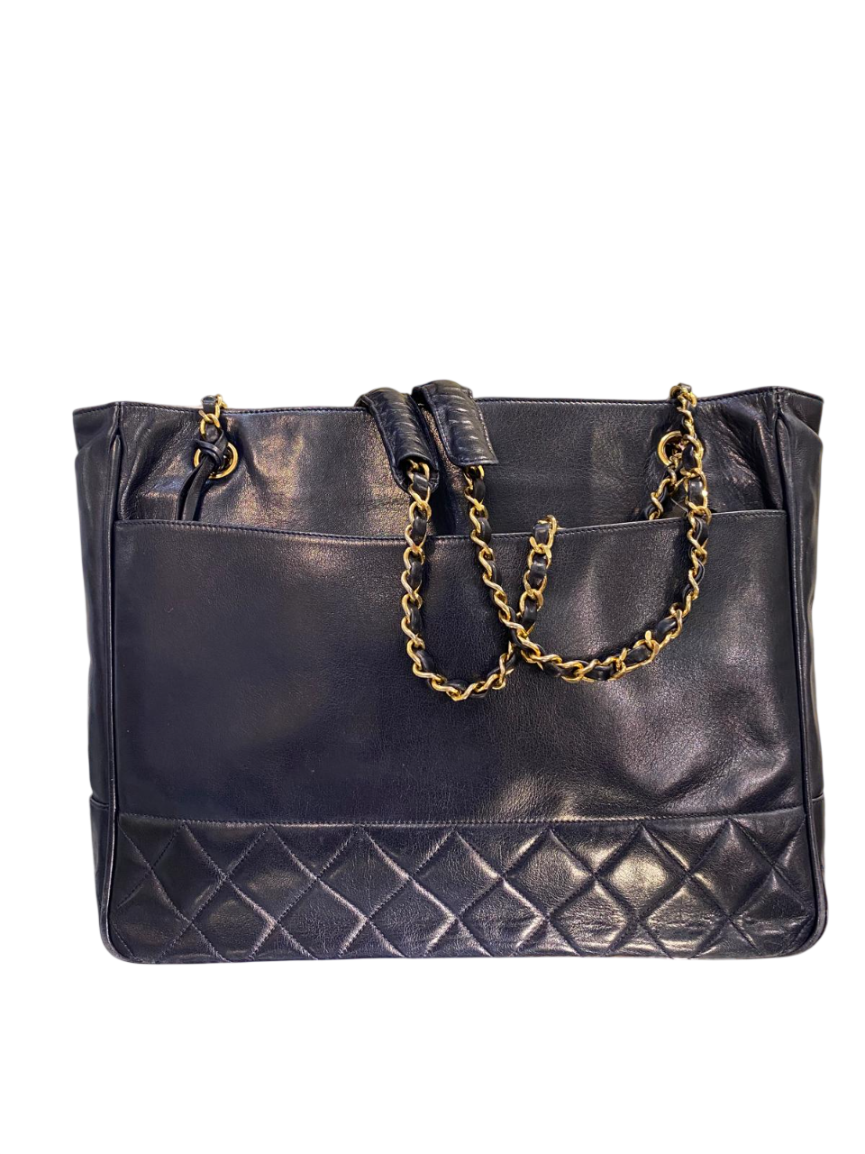 Chanel Navy Blue Lambskin Bag 2003