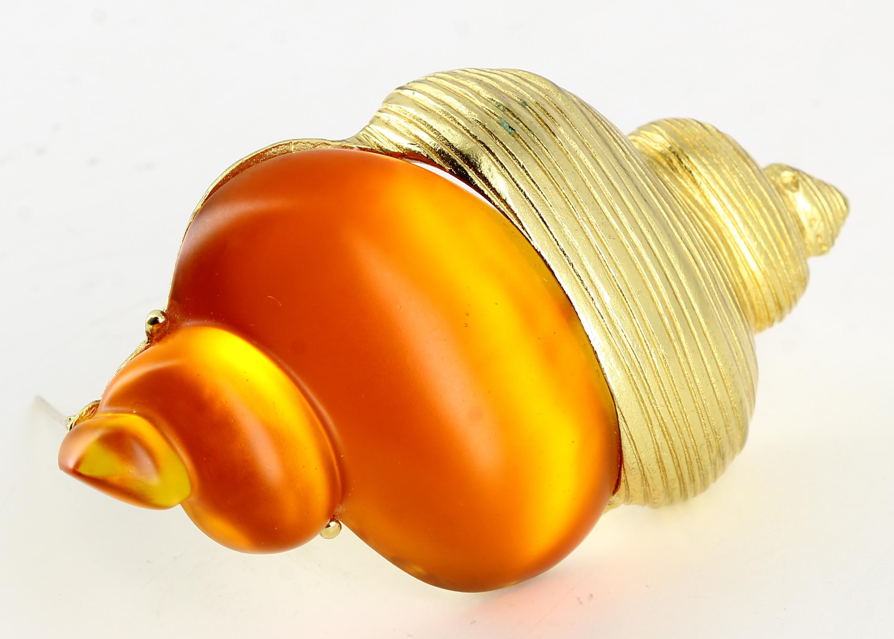 Christian Dior Maxi Golden Orange brooch