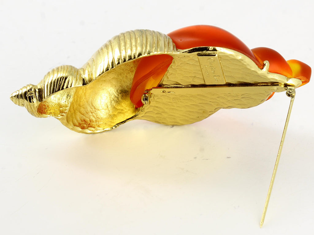 Christian Dior Maxi Golden Orange brooch