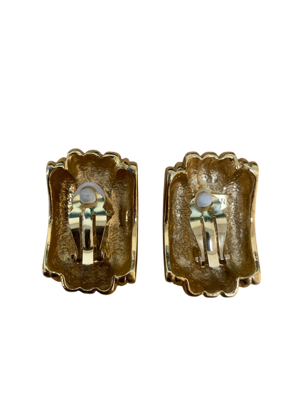 Couture Robert Goossens Paris Square Cut Rock Crystal Earrings