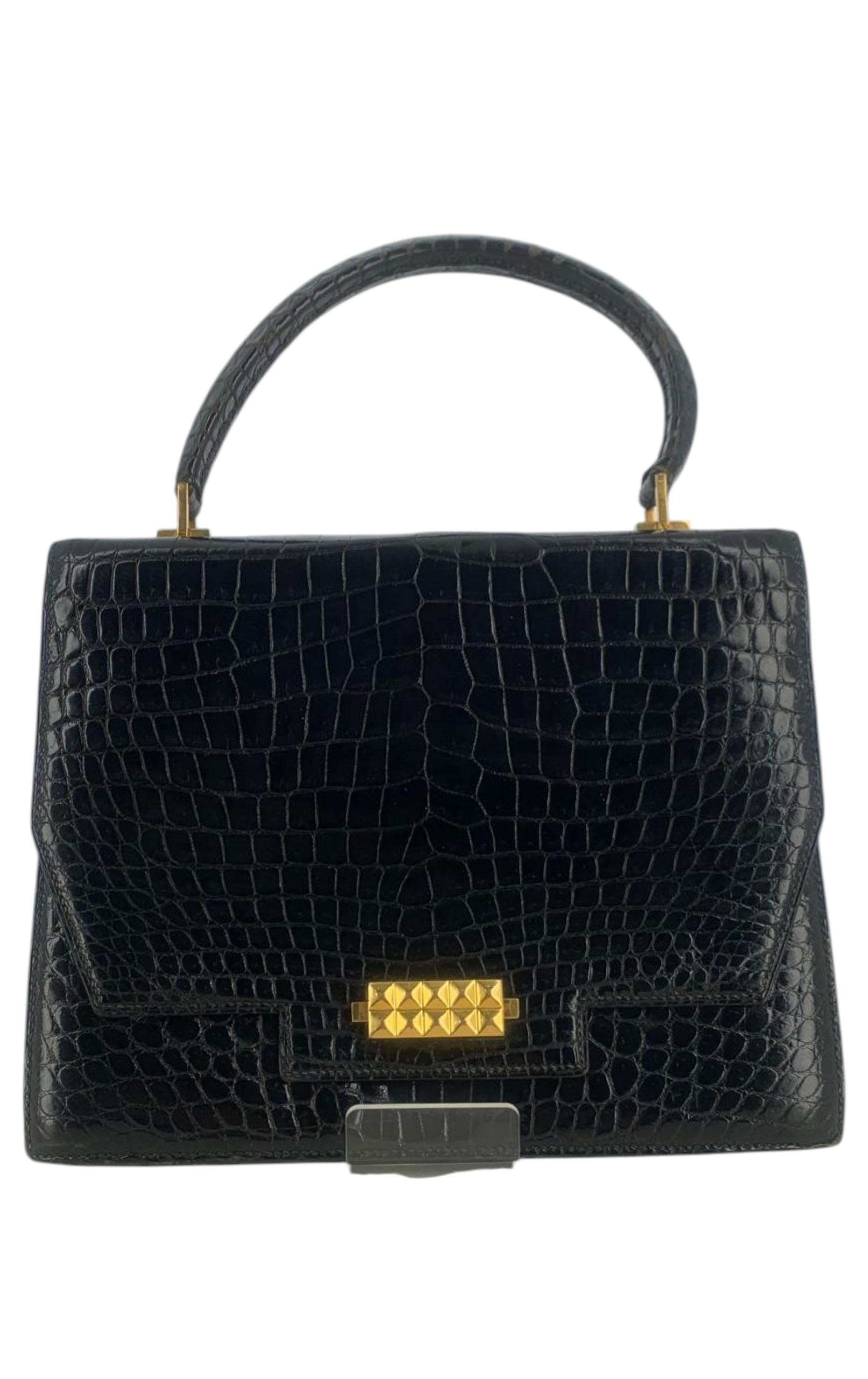 Hermès Vintage 60's Croco "Diamond" Bag