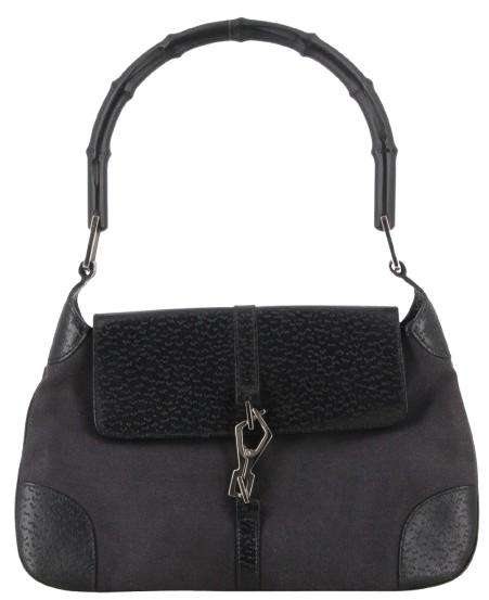 Gucci Black Bamboo Jackie Hobo Shoulder Bag