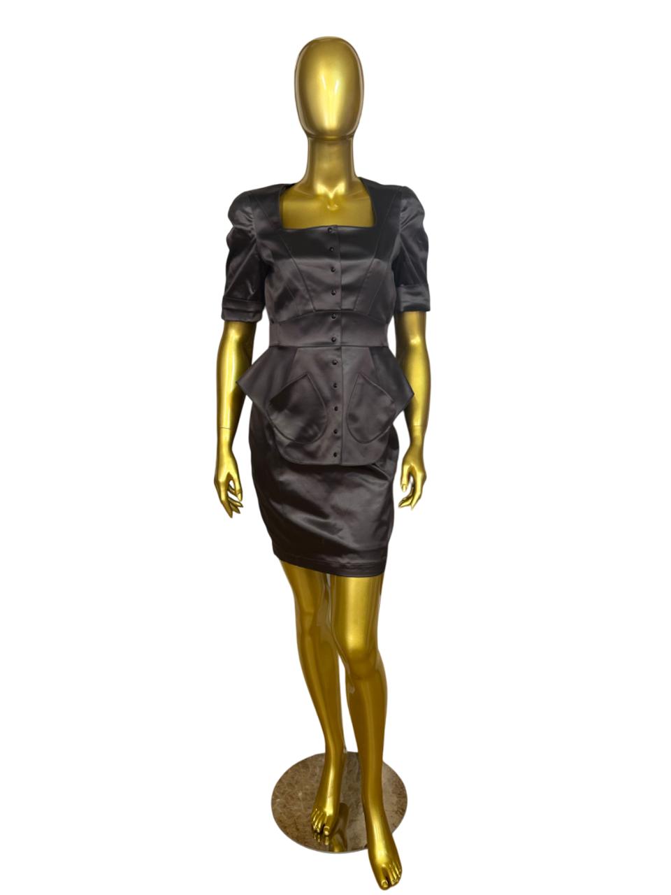 Thierry Mugler Grey Suit ( with Skirt)