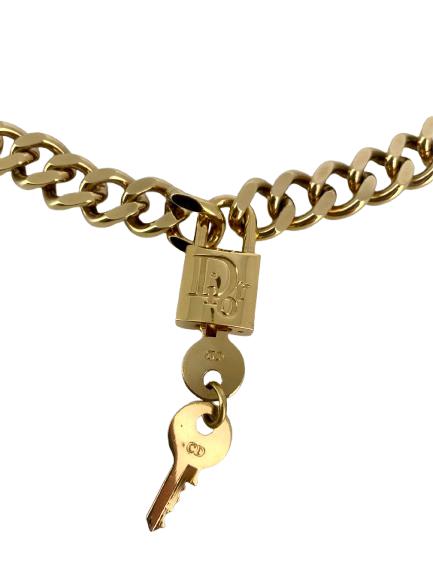 Dior Gold Padlock Necklace / belt