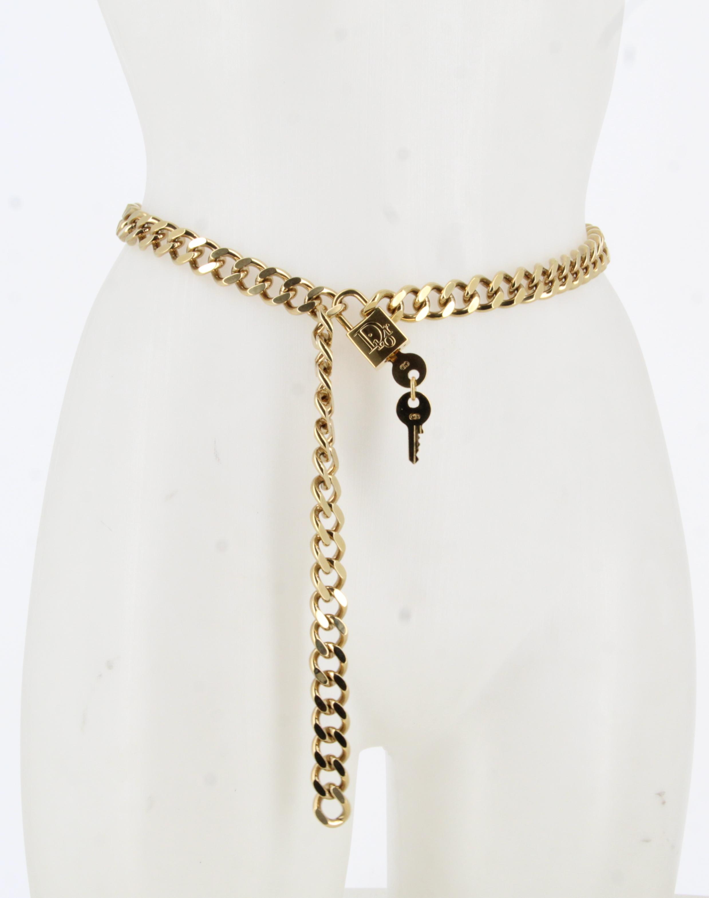 Dior Gold Padlock Necklace / belt