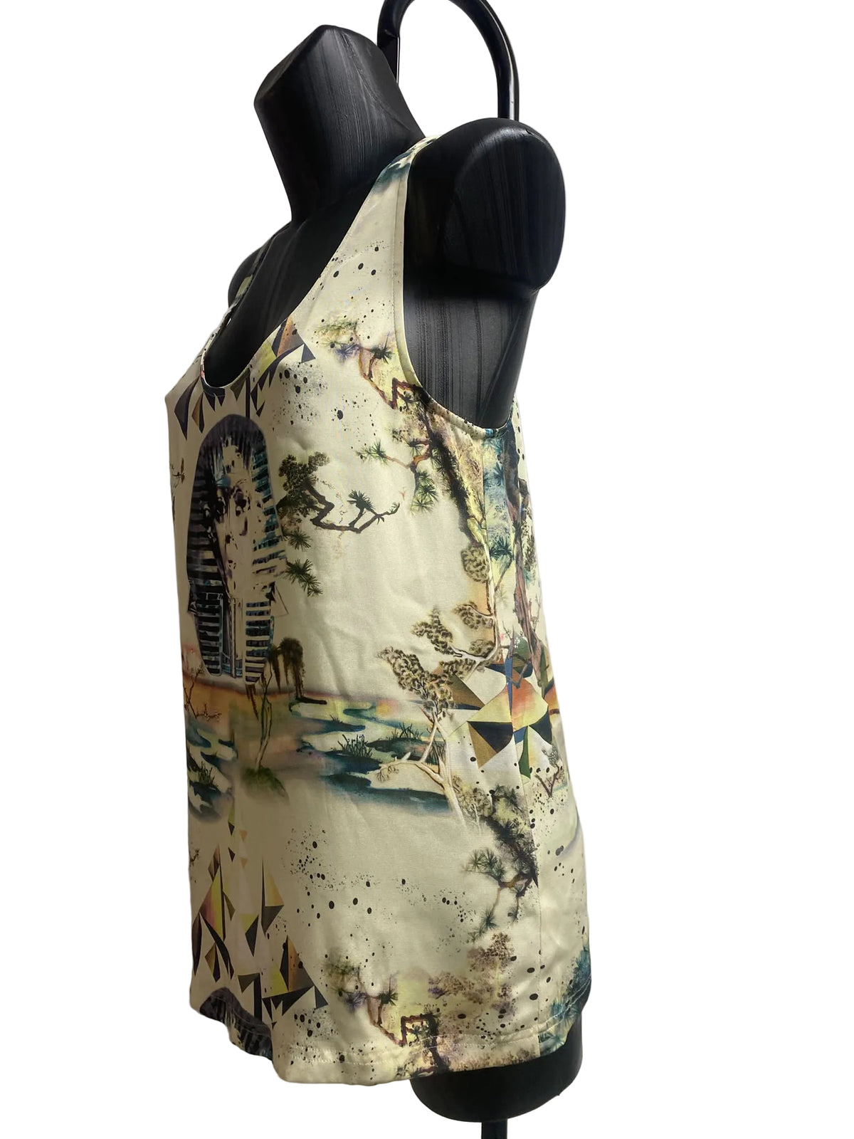 BALENCIAGA Spring/Summer 2013 Nicolas Ghesquière Egyptian Pharaoh Silk Tank Top (FR 40)