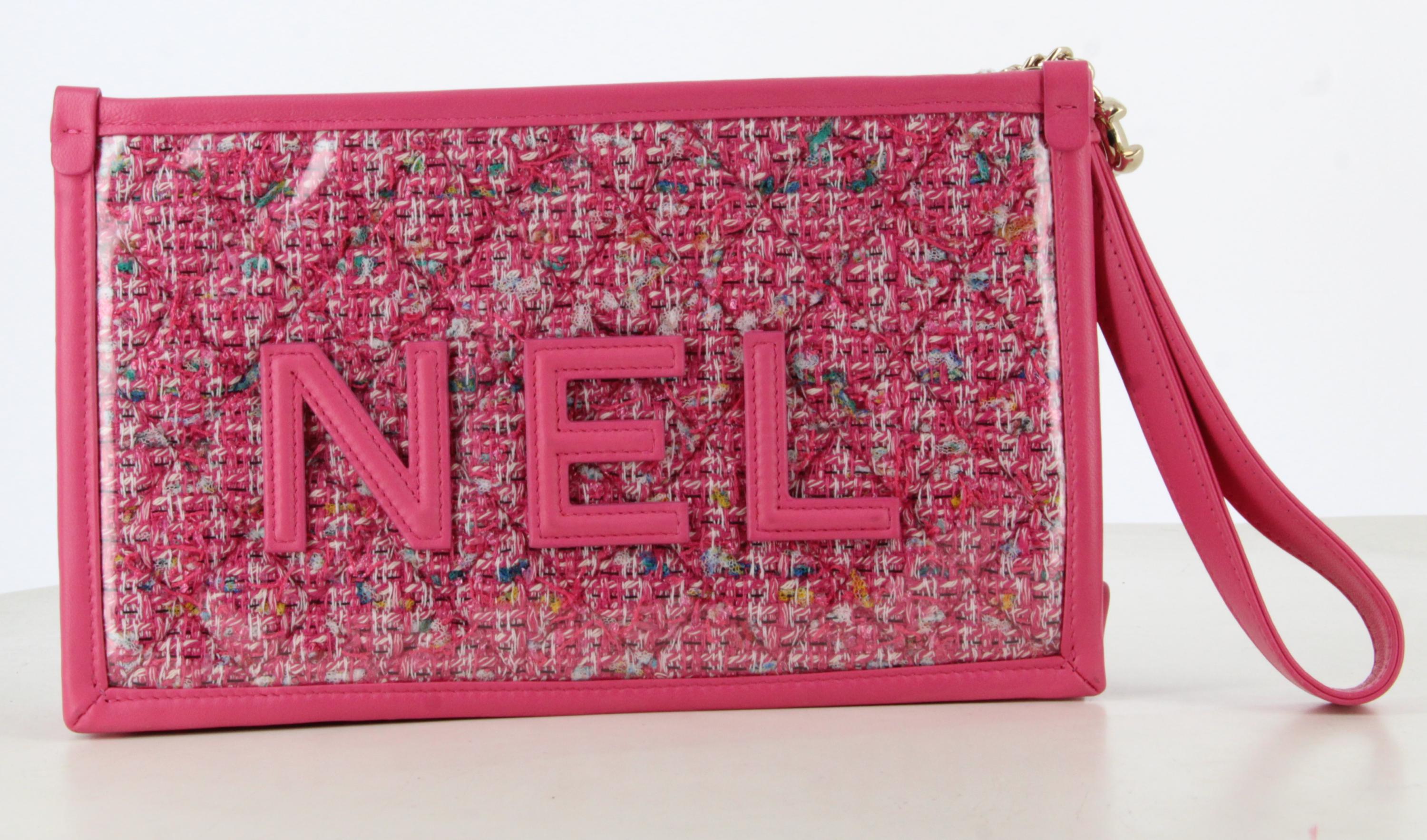 2019 Chanel PVC Tweed Clutch