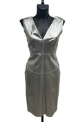Chanel Silver Lambskin Pencil Dress (FW 1999)