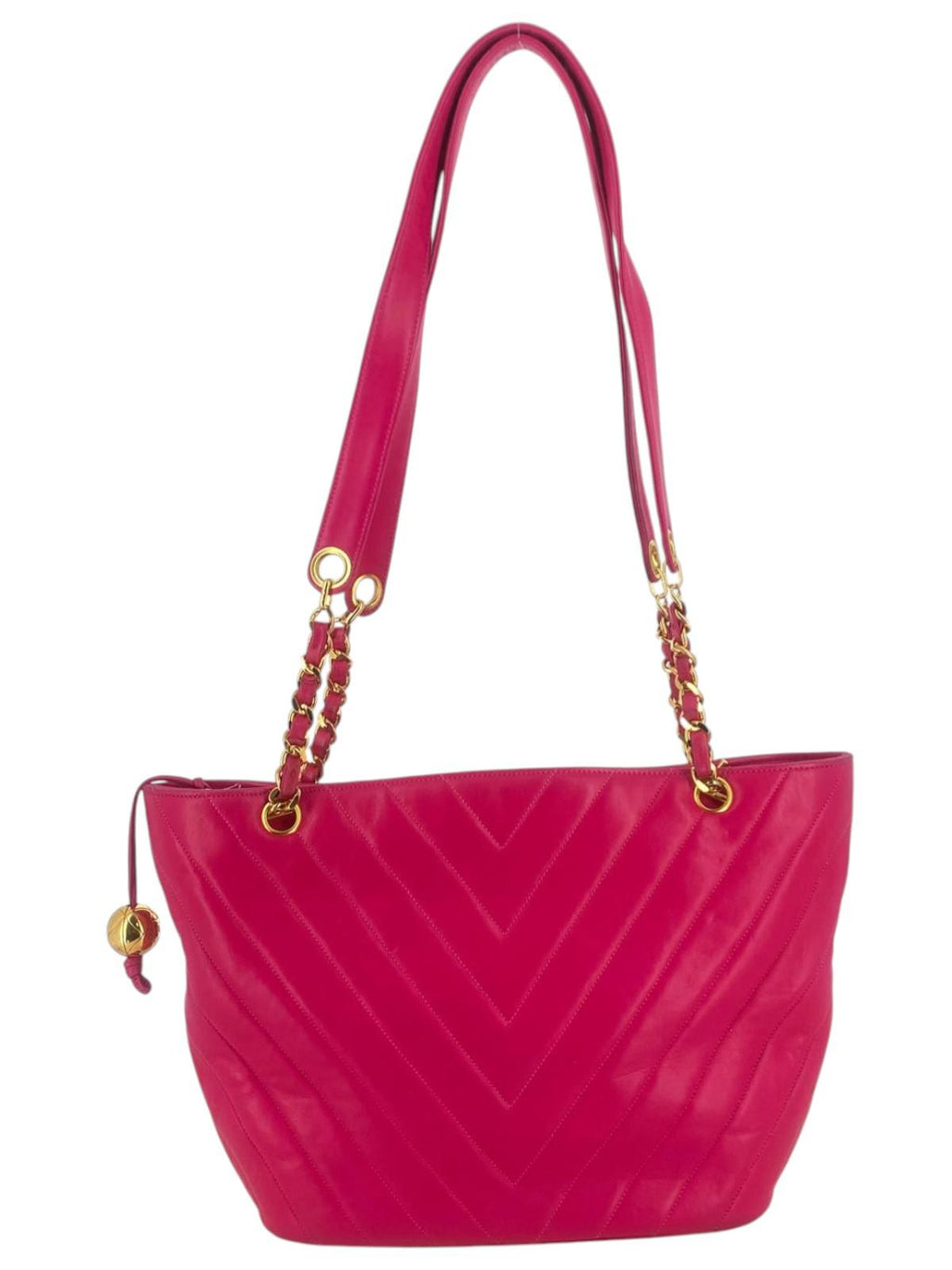 Chanel 1991-1992 Chevron Lambskin Tote