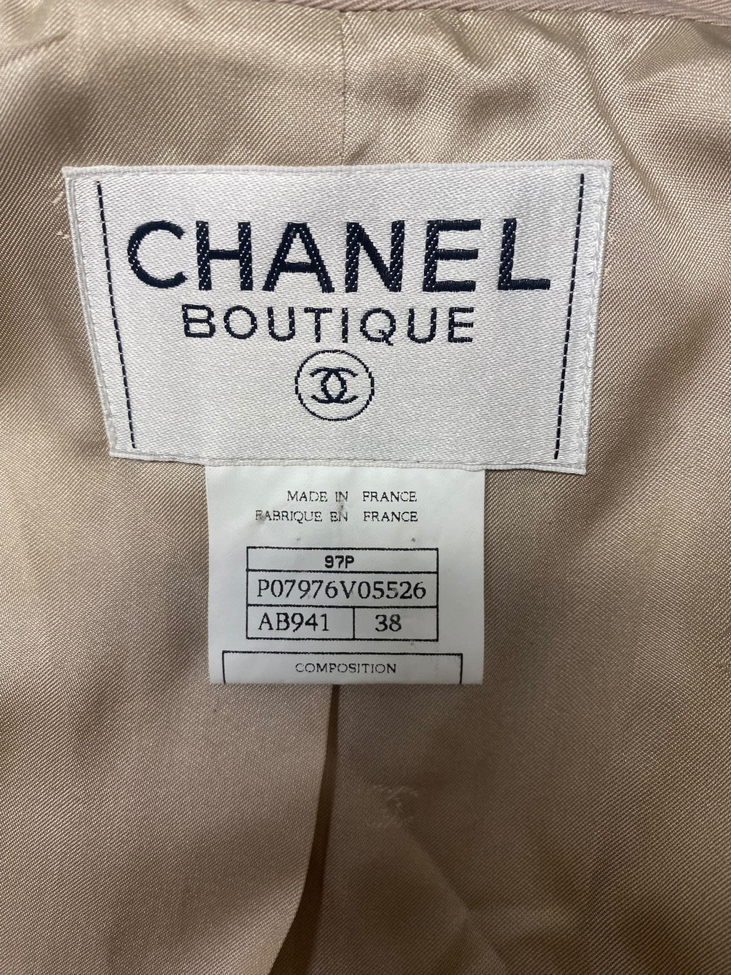 Chanel Vintage 1997 Spring Beige Wool Long Jacket Coat – Size 38