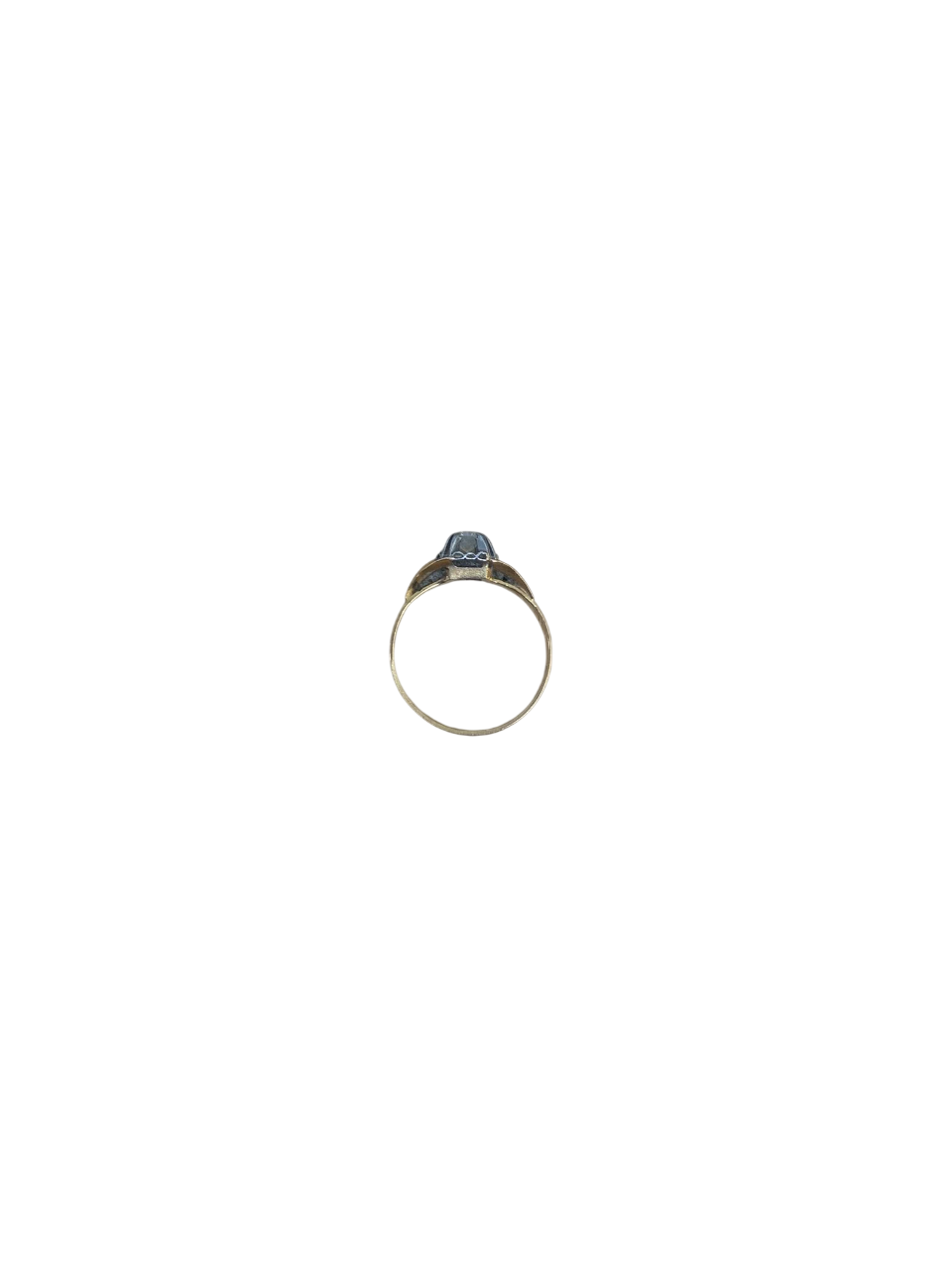 Small Ring in 18K Yellow Gold and Platinum