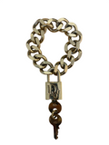 Christian Dior Curb Chain Lock & Key Bracelet (Spring Couture 2001)