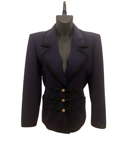 Yves Saint Laurent Wool Violet Short Coat