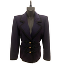 Yves Saint Laurent Wool Violet Short Coat