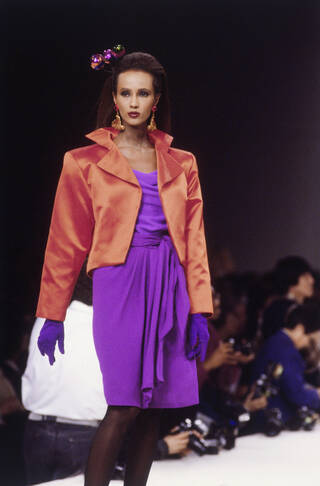 Yves Saint Laurent Haute Couture 1989 Purple Dress