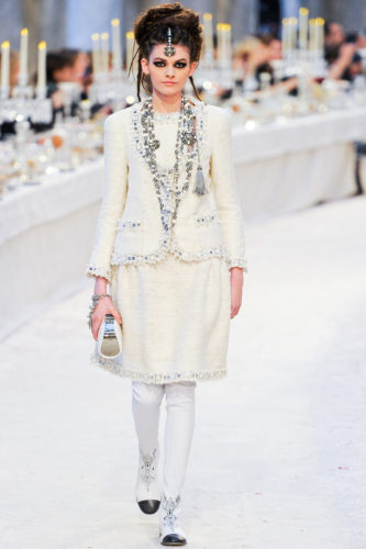 Chanel Cream Tweed Jacket with Mirror Trim ( Prefall 2012 - Métiers d'Arts Paris-Bombay)