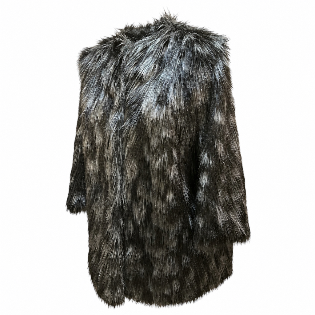 Black Prada Fake Fur Coat