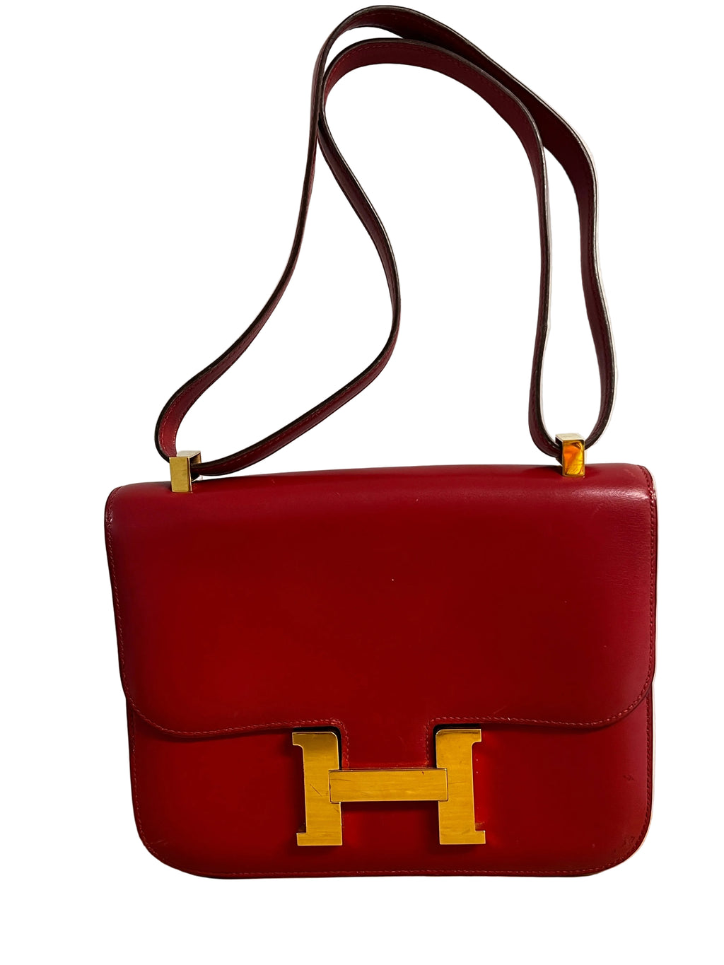 Vintage Hermès Constance 23 Rouge H Box Calf Leather (1971)