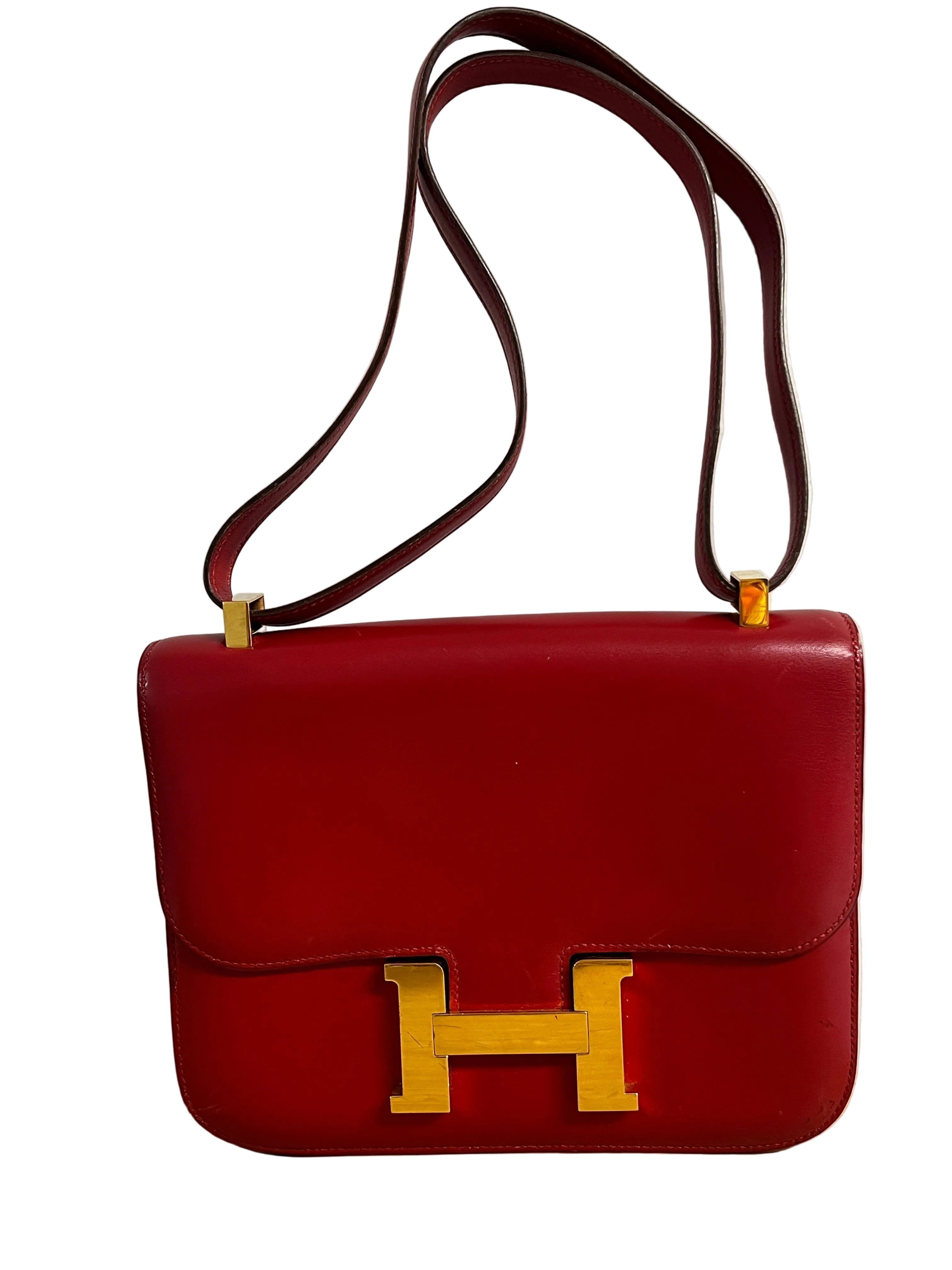 Vintage Hermès Constance 23 Rouge H Box Calf Leather (1971)