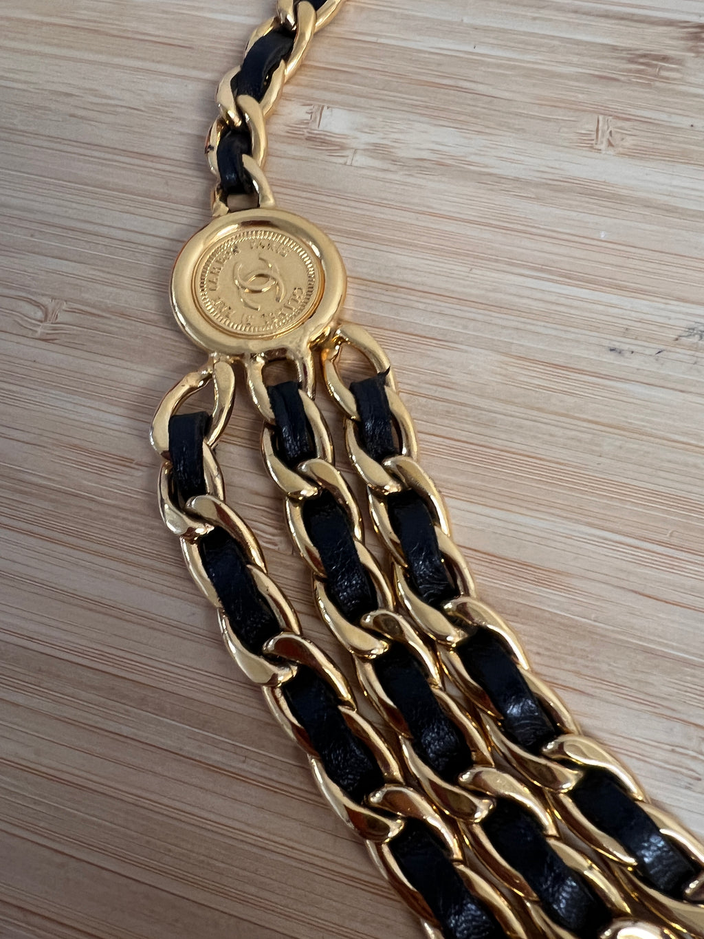 Chanel 90's gold plated chain belt