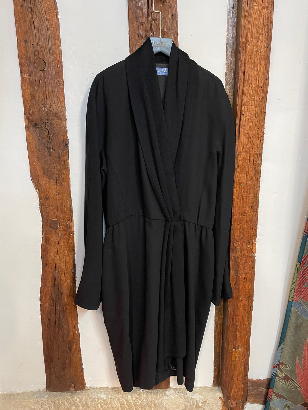 THIERRY MUGLER Paris Vintage Black Coat Dress