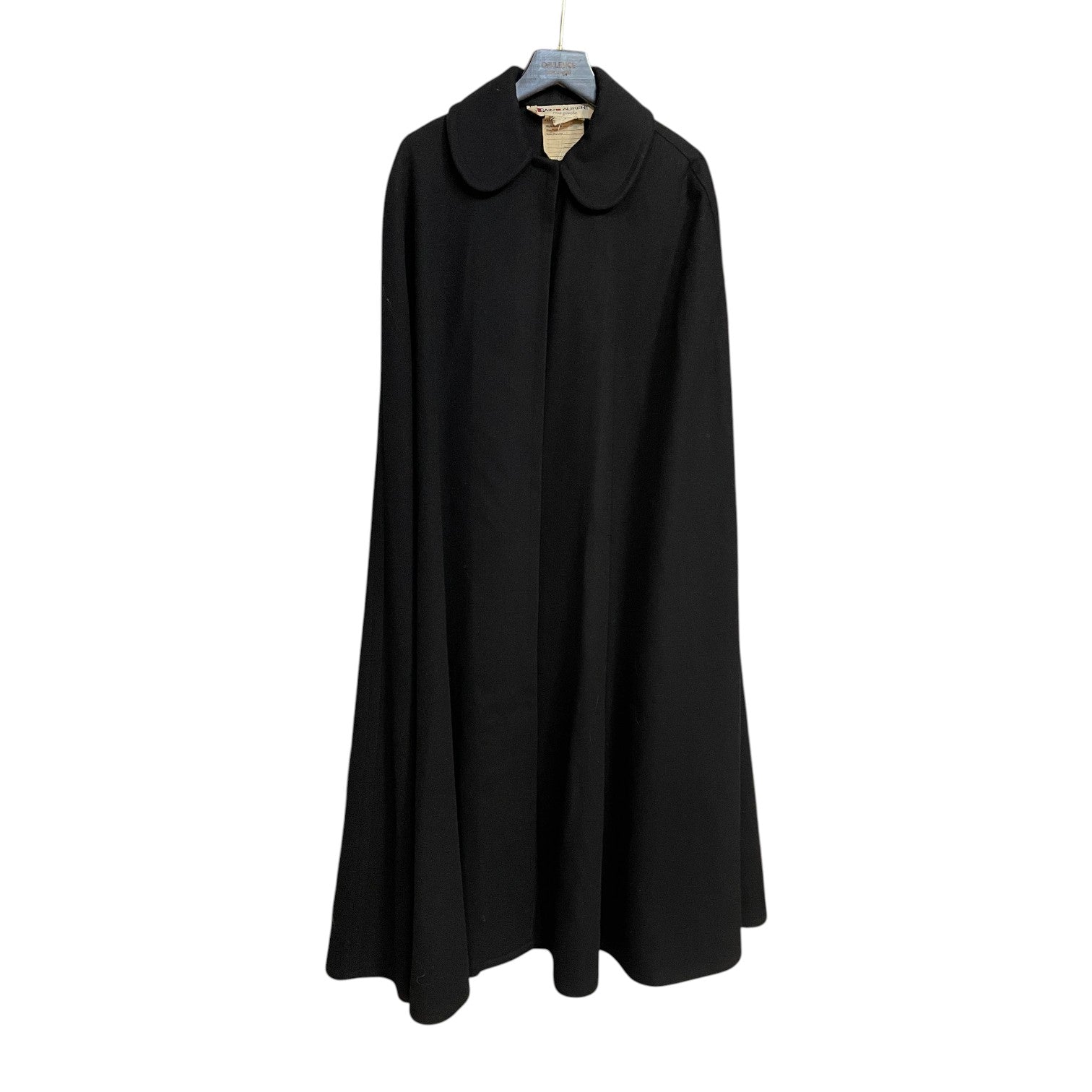 SAINT LAURENT Rive Gauche Black Cape Coat