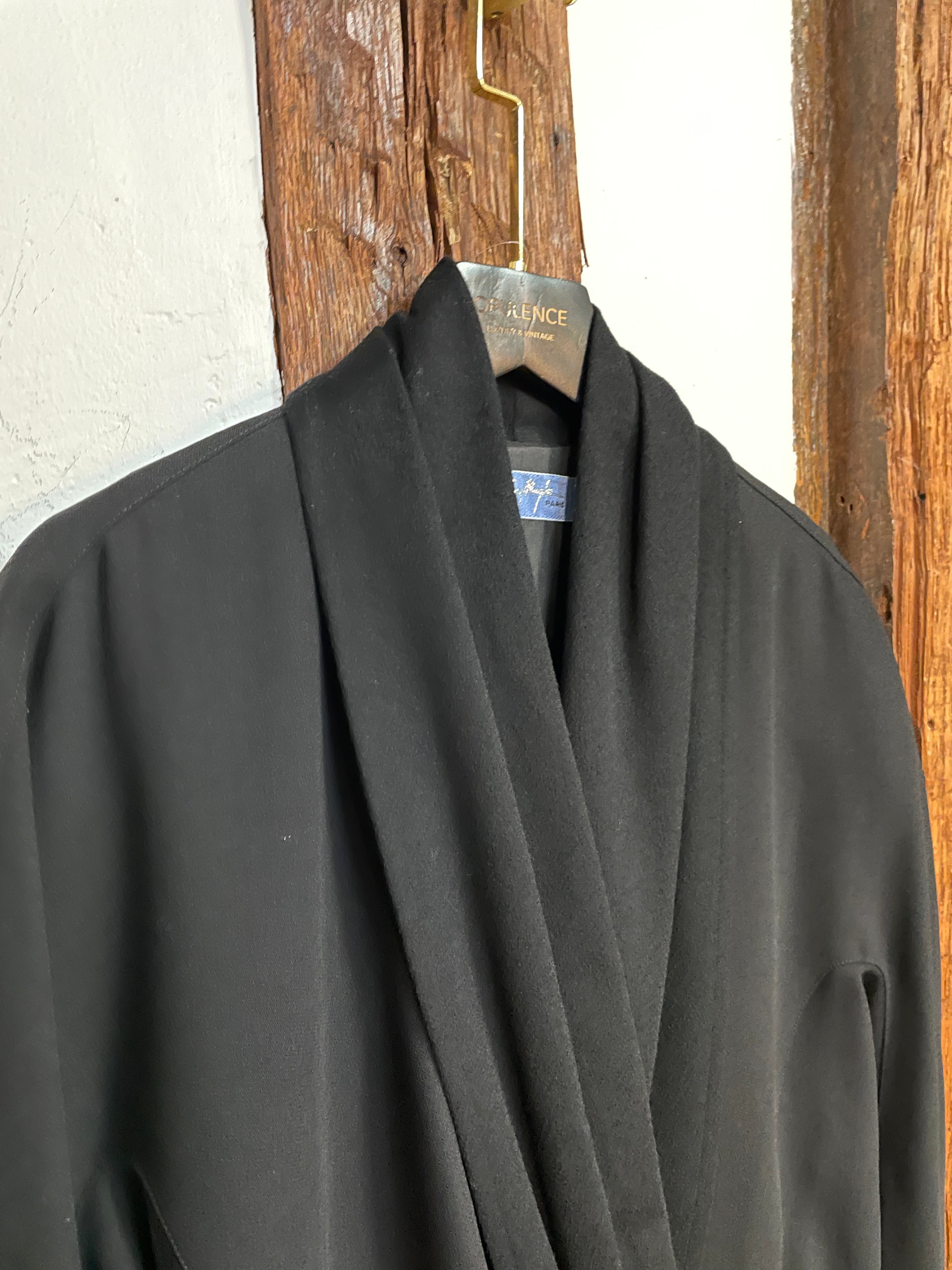 THIERRY MUGLER Paris Vintage Black Coat Dress