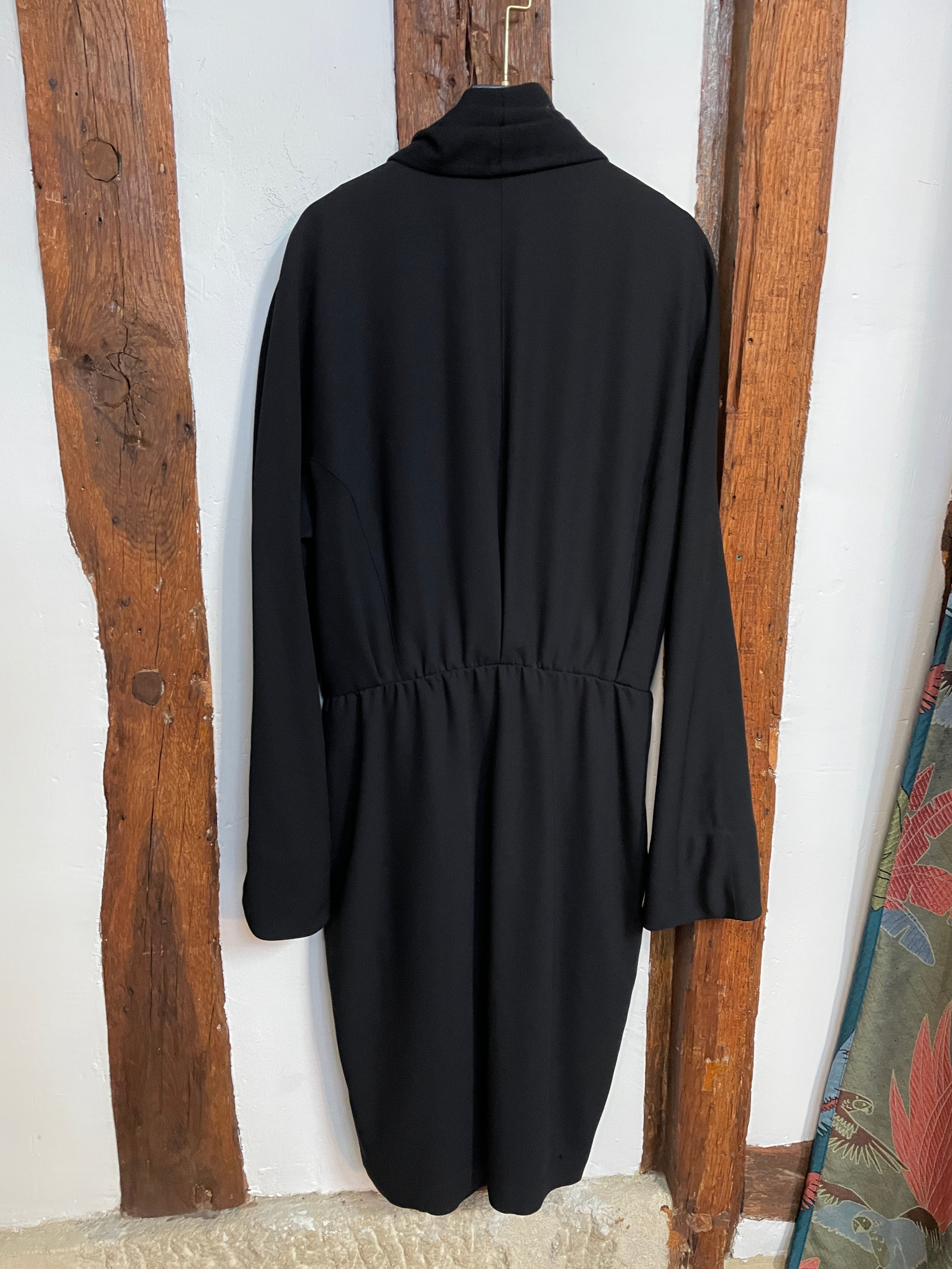THIERRY MUGLER Paris Vintage Black Coat Dress