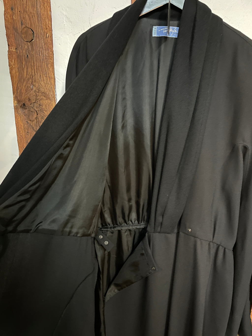THIERRY MUGLER Paris Vintage Black Coat Dress