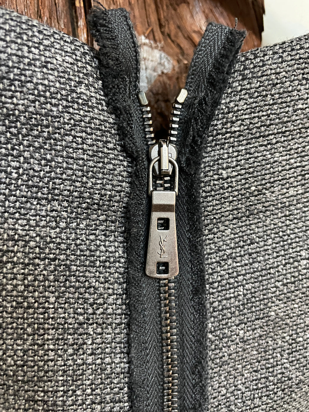 YVES SAINT LAURENT Grey Wool Dress