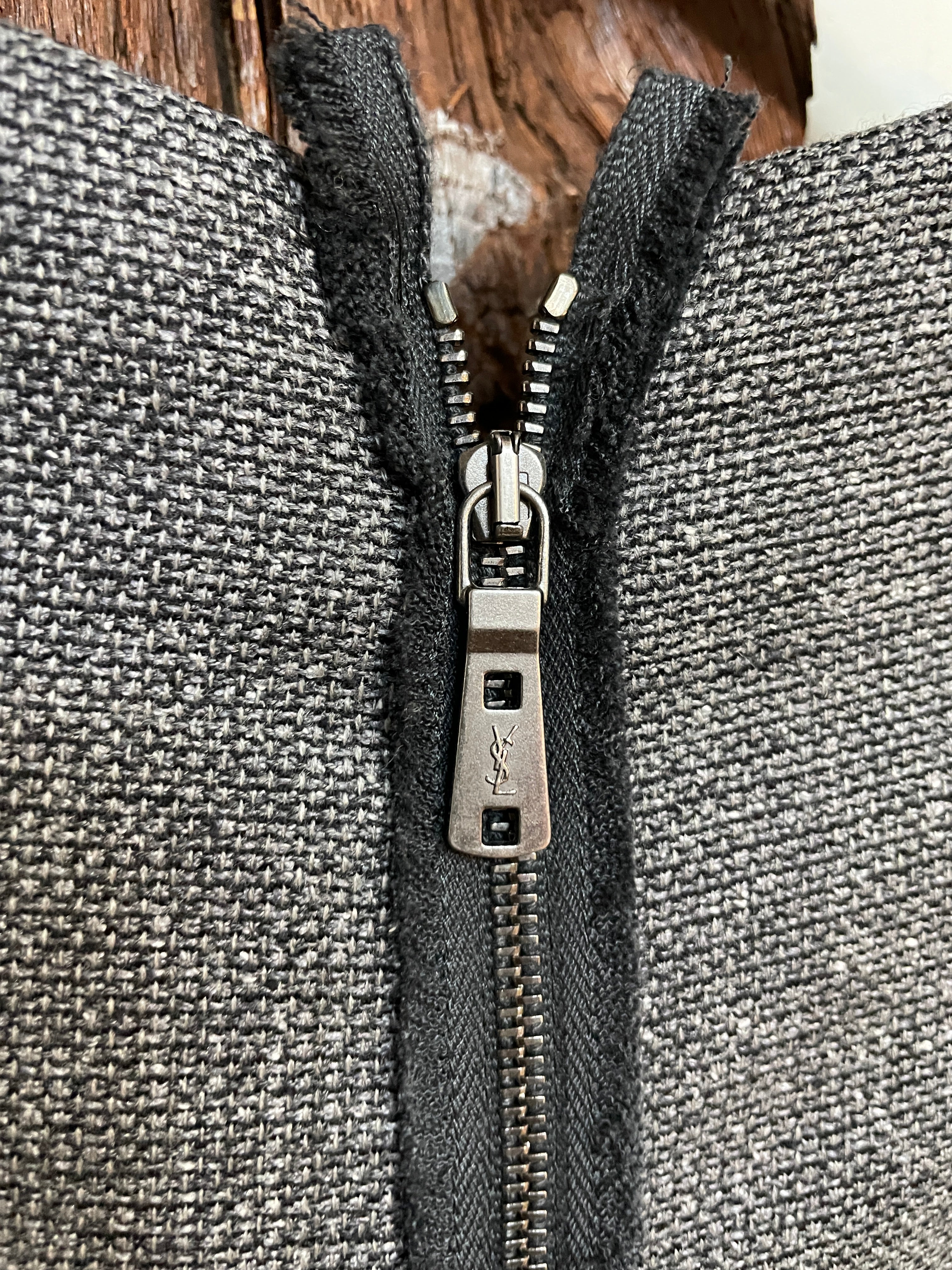 YVES SAINT LAURENT Grey Wool Dress