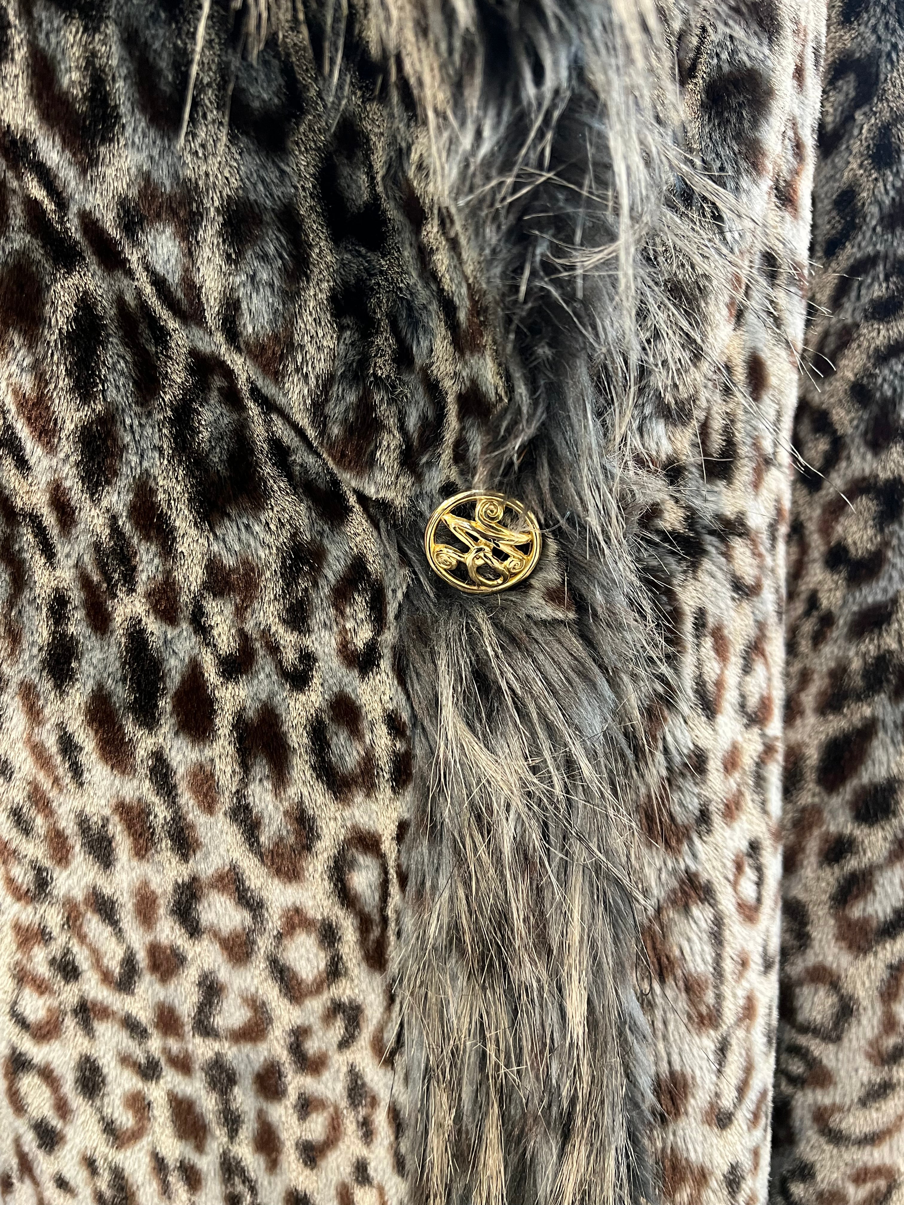 Nina Ricci fake  leopard fur coat