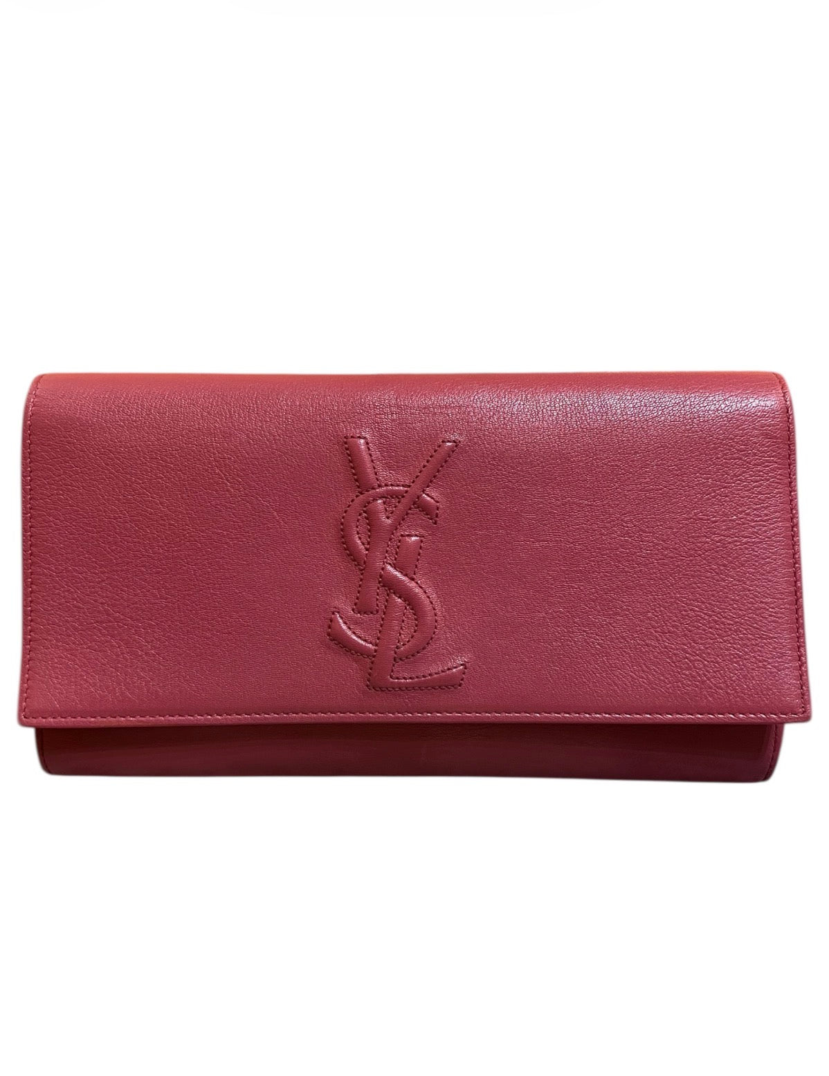 YSL Rose Leather Clutch