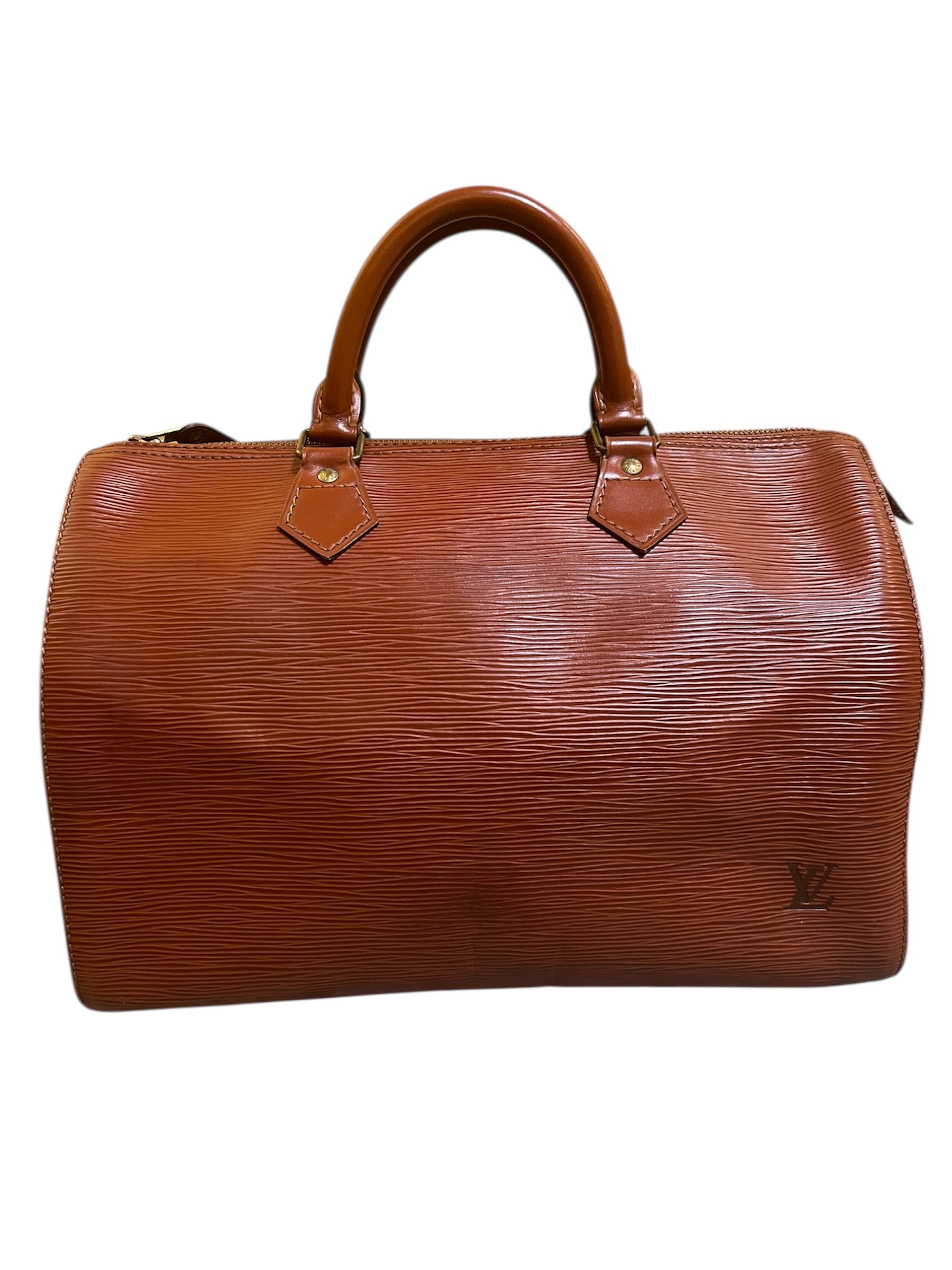 1990 Louis Vuitton Speedy in brown Epi leather
