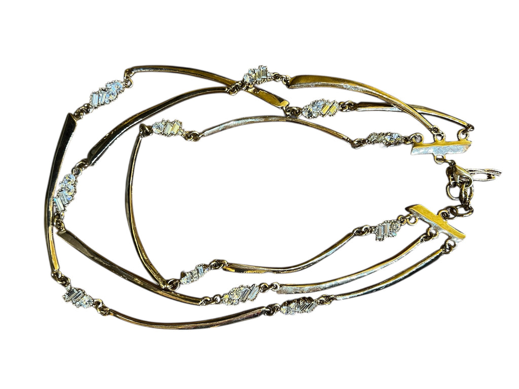 Christian Lacroix Golden Triple Strand Necklace