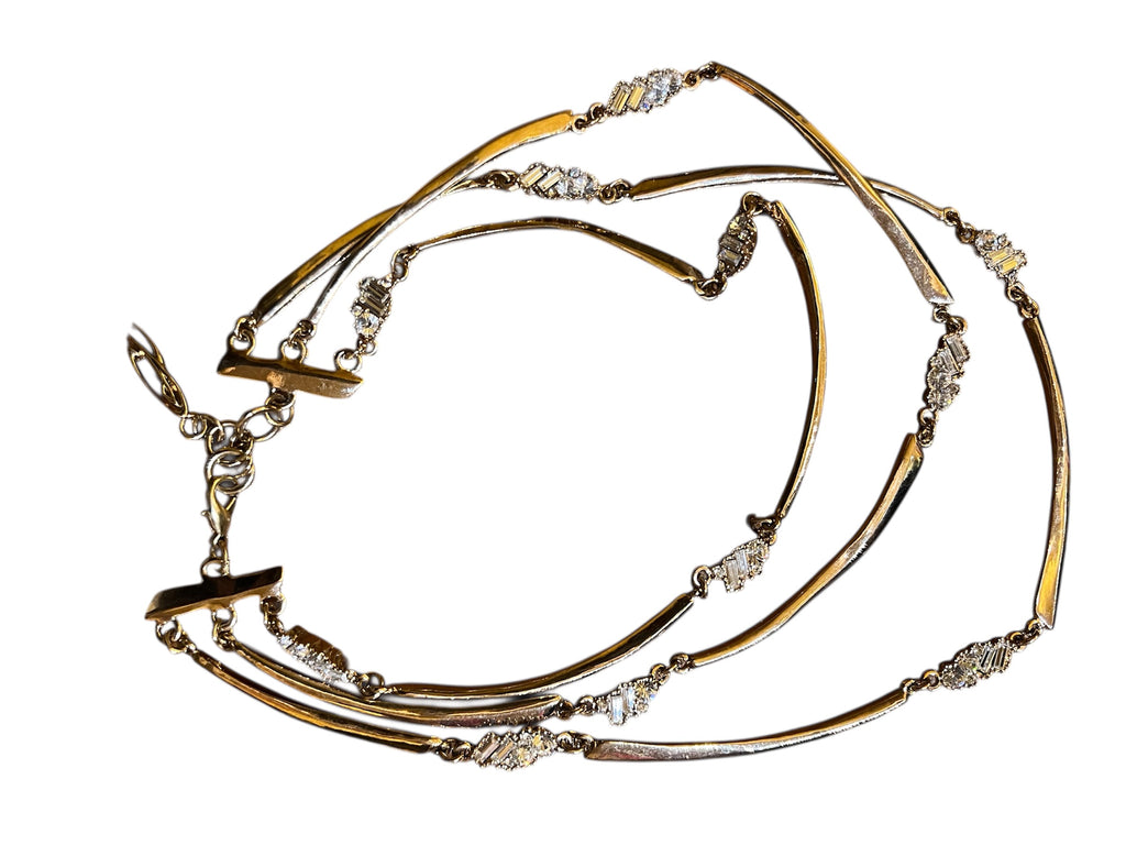 Christian Lacroix Golden Triple Strand Necklace