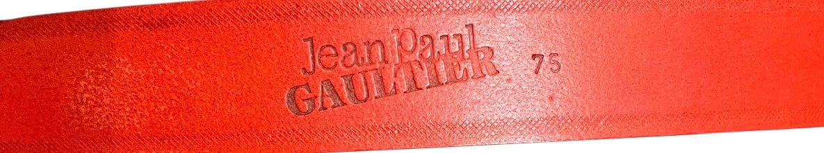 Red Leather Belt by Jean-Paul Gaultier