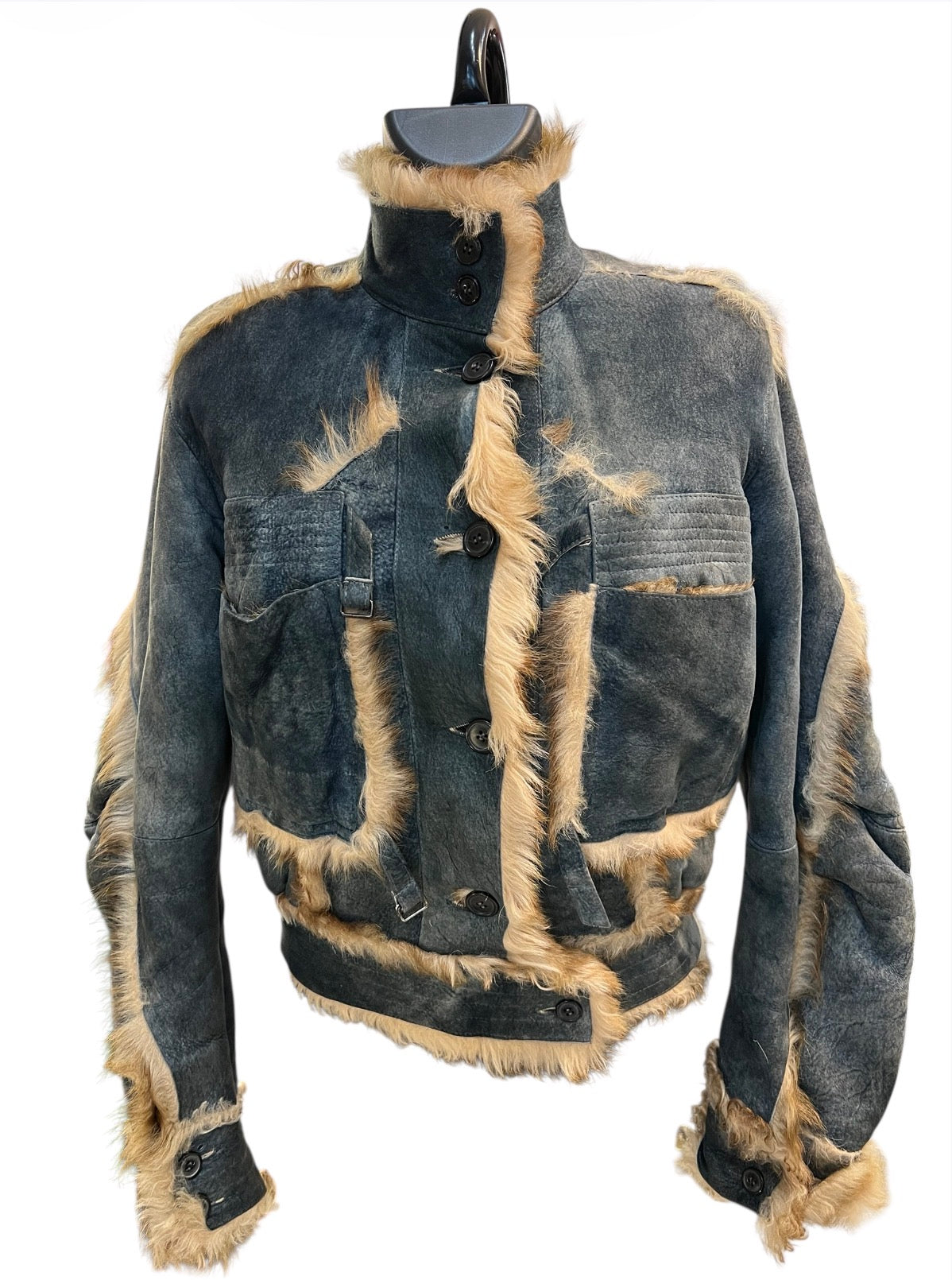 Galliano short suede jacket